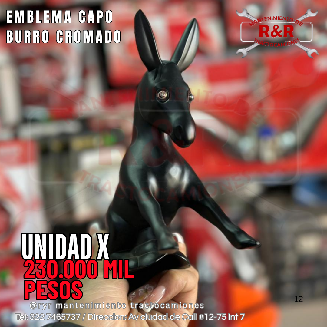 EMBLEMA CAPO BURRO NEGRO: imagen 1
