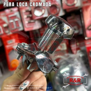 PERA LOCA CROMADA IMPORTADA